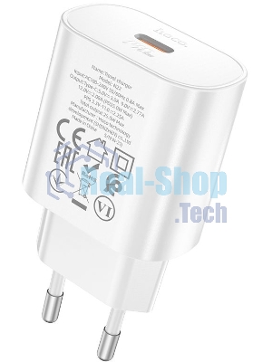Сетевое зарядное устройство Hoco N22 25W (PD+QC+AFC) USB Type-C универсальное белый