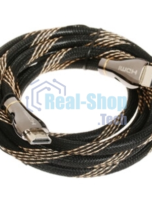 Кабель Cablexpert HDMI CCP-HDMI8К-2.5M, 19M/19M, v2.1, 8К, медь, позол.разъемы, экран, оплетка, 2.5м, черный, пакет