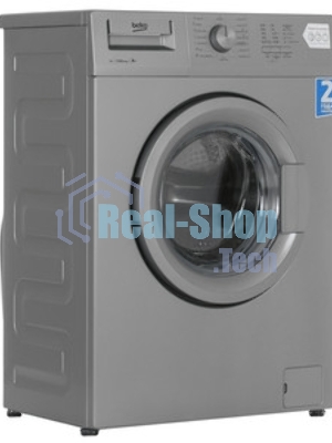 Стиральная машина Beko WRE 65P1 BSS серебристый, загрузка фронтальная 6 кг, 1000 об/мин., класс: А