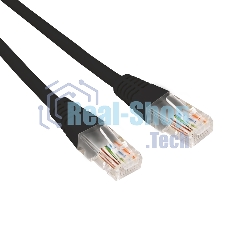 Патч-корд U/UTP Rexant cat.5e, RJ45-RJ45, 26AWG, ZH нг(А)-HF, черный, 0,5 м