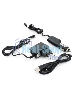 Набор зарядных устройств Gembird с Micro-USB разъемом MP3A-CAR-KIT1 110/220V-5V и 12VDC-5V черный