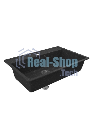 Мойка для кухни BAU Stil Black stone 76х51, выпуск с сифоном в комплекте, черный камень