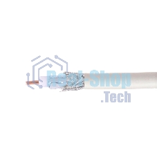 Кабель коаксиальный Cablexpert, RG-6U-CU-2, 75 Ом, 64%, 1 мм, медь, белый, 100 м