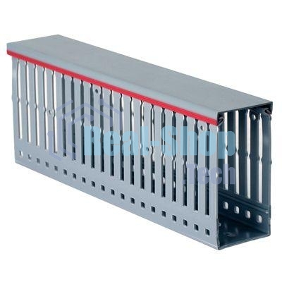 Короб перфорированный DKC 01135RL RL6 60x40 в комплекте с крышкой, серый (цена за 1 метр)