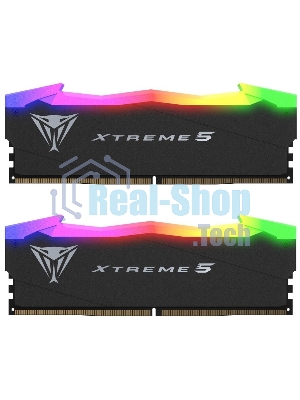 Оперативная память Patriot Viper Xtreme 5, DDR5, 32GB (2x16GB), 7600MHz, CL36, DIMM, с радиаторами, RGB, черный