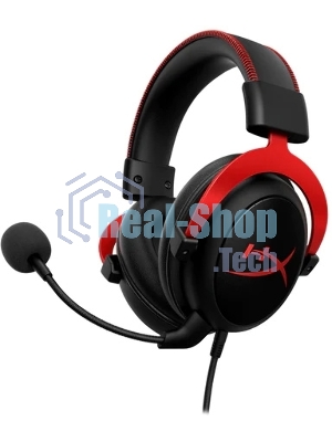 Гарнитура HyperX Cloud II красный, проводная, совместимость с консолями
