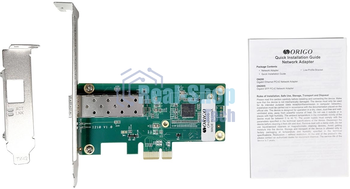 Сетевой адаптер Сетевой адаптер PCI-E, Intel I210, 1x1000Base-X SFP