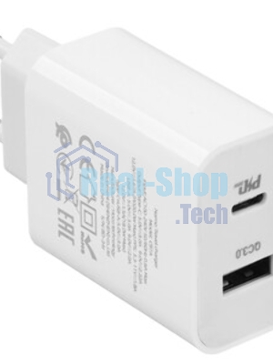 Сетевое зарядное устройство HOCO HC-66076 C97A/PD + QC 3.0/2 USB: Type-A + Type-C/Выход: 5V_9V_12V, 20W/белый