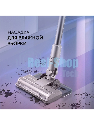 Пылесос вертикальный Polaris PVCS-4010 серый, питание от аккумулятора, 150 Вт, уборка суxая/влажная, пылесборник 0.45 л