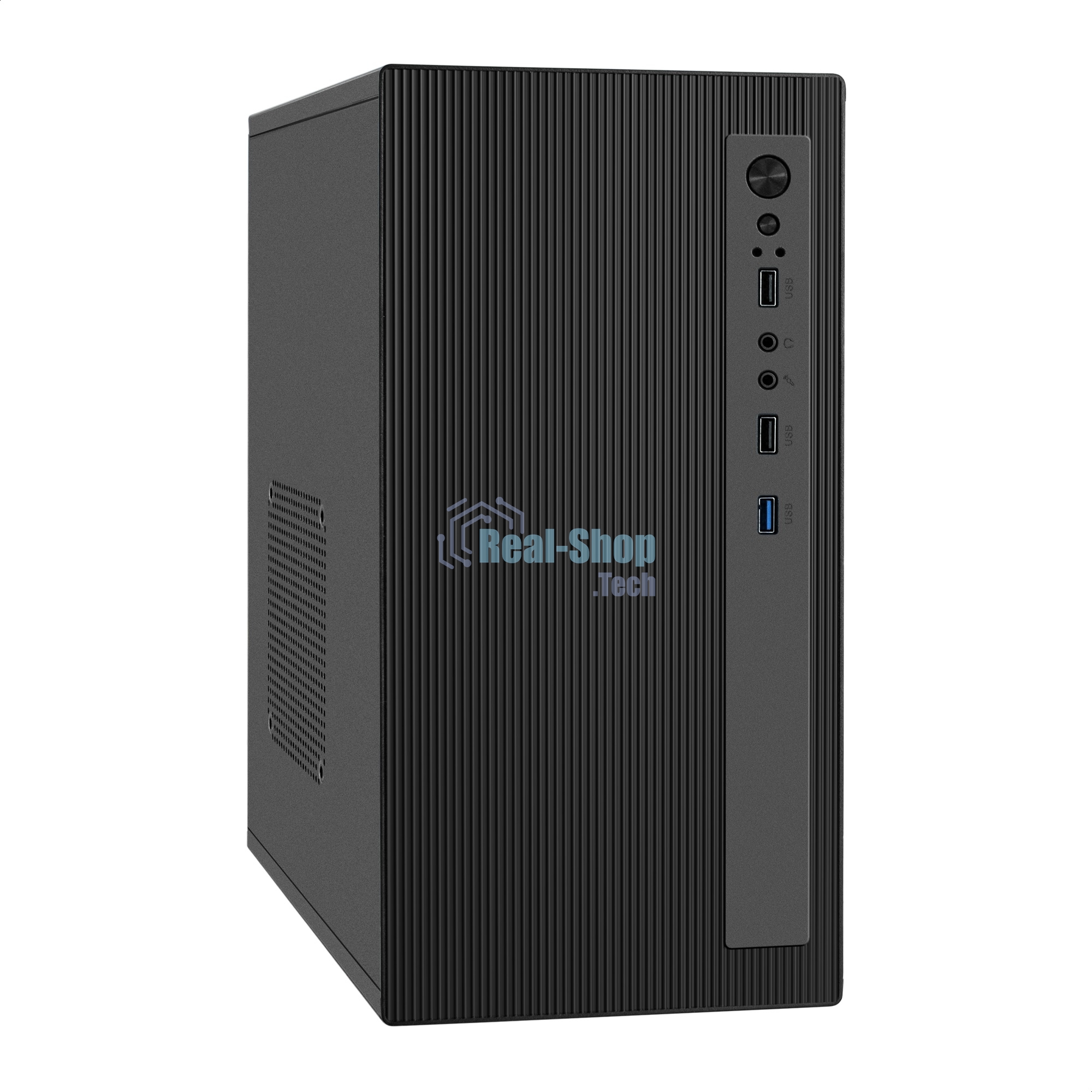 Компьютерный корпус Minitower ExeGate BAA-303MU-AAA450 (mATX, БП AAA450 с вент. 8см, 2*USB+1*USB 3.0, HD Audio, черный)