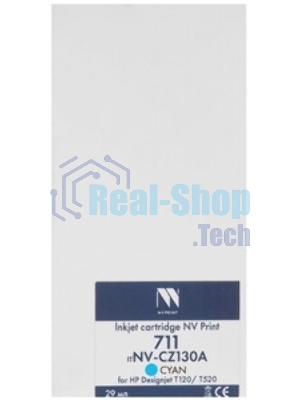 Картридж струйный NVPrint совместимый 711 (NV-CZ130A) Cyan для HP Designjet T120/T520 (27 мл)