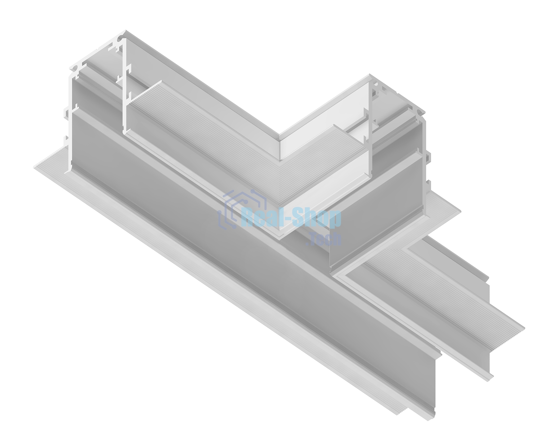 GL3355 WH белый коннектор т-образный встраиваемый 170*85*46,8