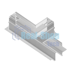 GL3355 WH белый коннектор т-образный встраиваемый 170*85*46,8