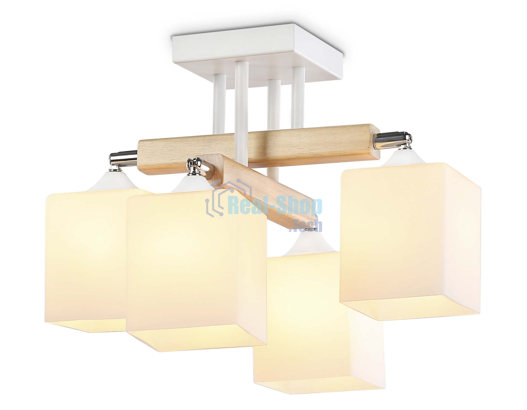 Светильник Ambrella light TR9512/4 WH/CH/FR белый/хром/белый матовый E27*4 max 40W D567*266