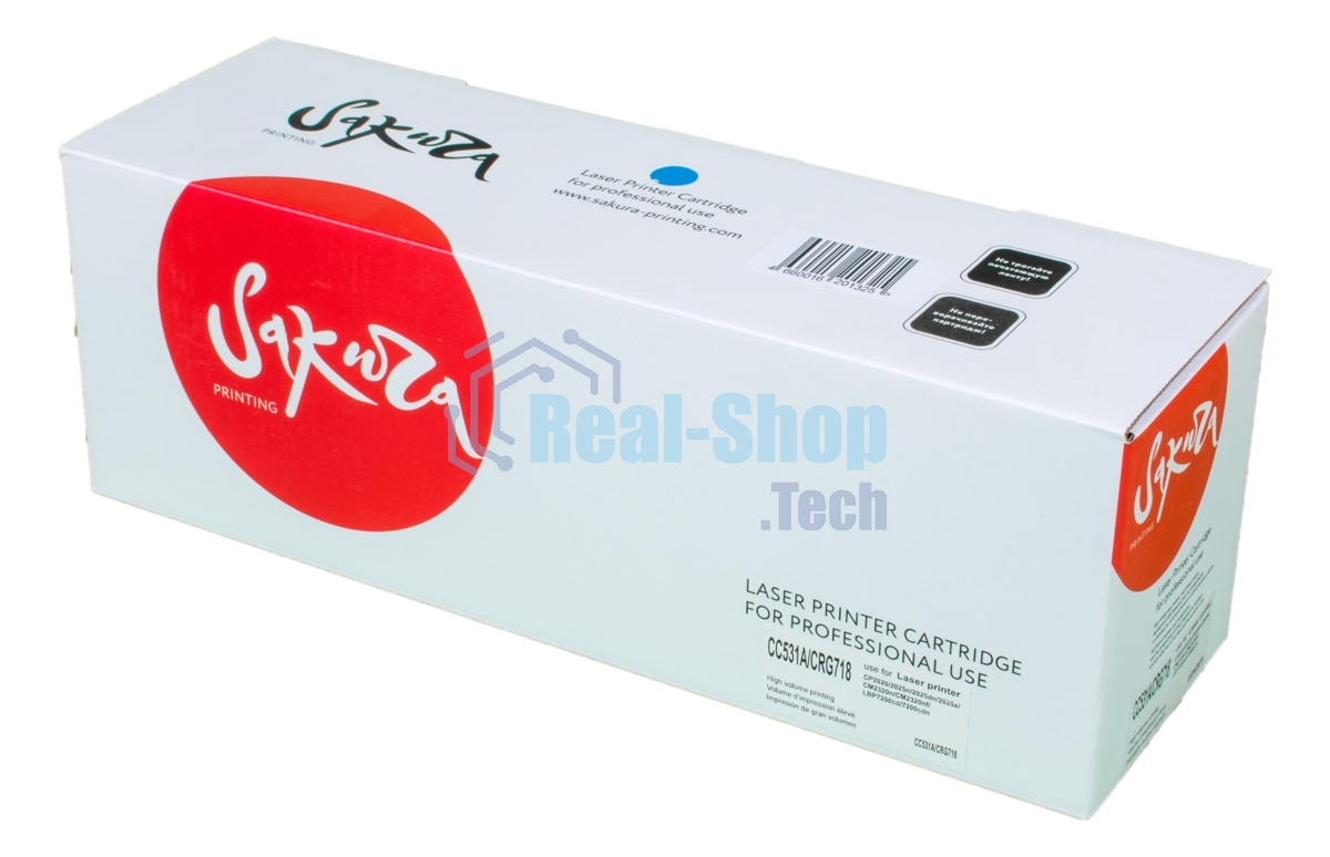 Картридж лазерный Sakura CC531A для HPColor LaserJet CM2320fxiMFP/CM2320nMFP/CM2320nfMFP/CP2025/CP2025n/CP2025dn/CP2025x,Canon LBP 7200/7200cn/iC MF8330/8350Cdn, синий, 2800 к.