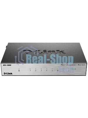 Коммутатор неуправляемый с 8 портами 10/100Base-TX D-Link DES-1008D/(K2A/K3A)RU/J1A/J2A/L2A/L2B