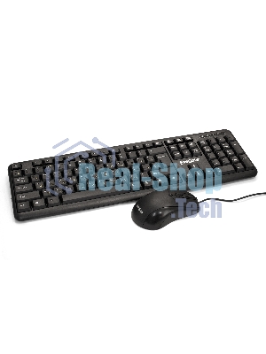 Комплект ExeGate Professional Standard Combo MK120 (клавиатура влагозащищенная 104кл. + мышь оптическая 1000dpi, 3 кнопки и колесо прокрутки, длина кабелей 1,5м; USB, черный, Color Box)