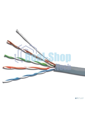 Кабель ExeGate EX289281RUS UTP4-C5e-CU-S25-IN-LSZH-GR-305 UTP 4 пары кат.5e медь, 25AWG, LSZH, бухта 305м, серый