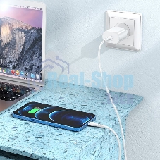 Сетевое зарядное устройство Hoco N22 25W (PD+QC+AFC) USB Type-C универсальное белый