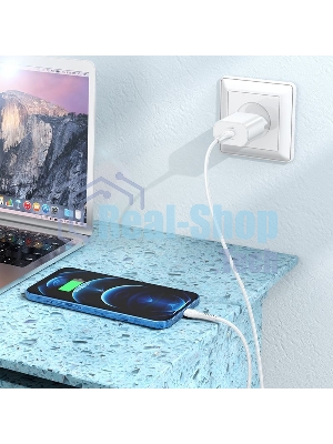 Сетевое зарядное устройство Hoco N22 25W (PD+QC+AFC) USB Type-C универсальное белый