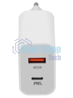 Сетевое зарядное устройство HOCO HC-66076 C97A/PD + QC 3.0/2 USB: Type-A + Type-C/Выход: 5V_9V_12V, 20W/белый