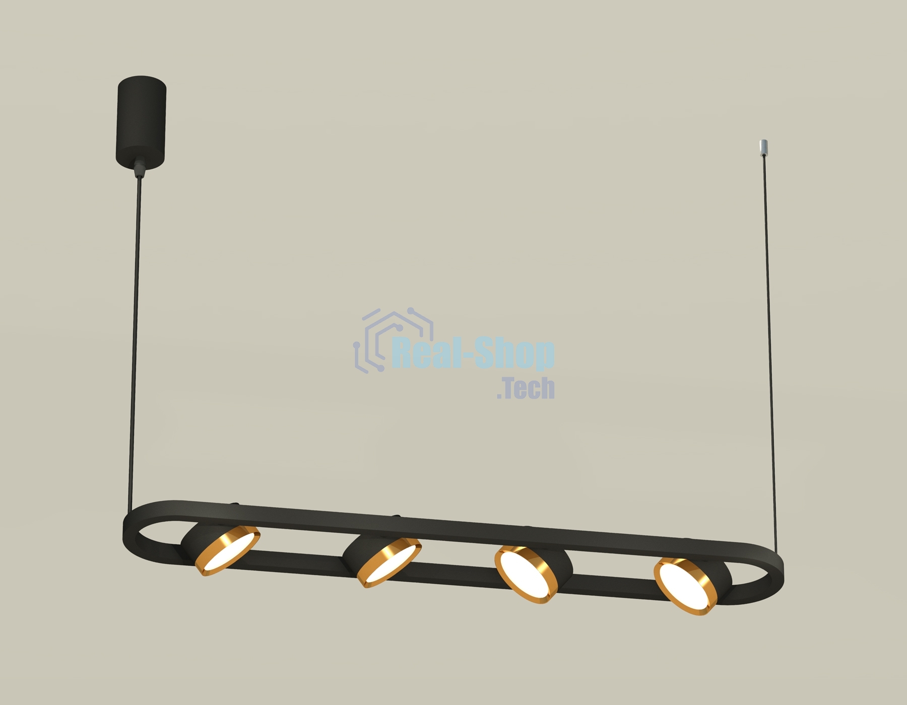 Светильник Ambrella light XB9164102/4 SBK/PYG черный песок/золото желтое полированное GX53 (C9164, N8124)
