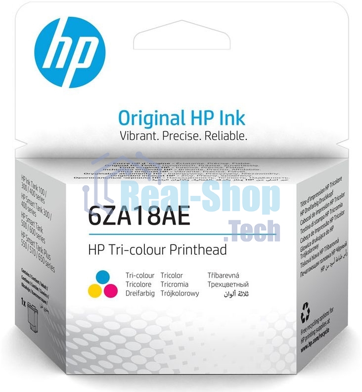 Печатающая головка HP 6ZA18AE многоцветный для HP InkTank 100/300/400 SmartTank 300/400/500/600 SmartTankPlus 550/570/650