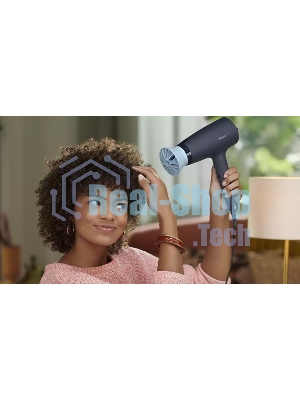 Фен Philips BHD360/20 черный/синий, 2100 Вт, ионизация