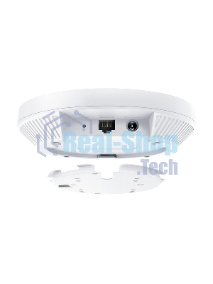 Потолочная точка доступа TP-Link EAP653 AX3000 Ceiling Mount Dual-Band Wi-Fi 6 Access Point, 1 1Gbps RJ45 Port, 574Mbps at2.4 GHz + 2402 Mbps at 5 GHz, 802.3at POE, 2 Internal Antennas