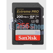 Флеш карта SD 256Gb SanDisk SDXC Class 10 V30 UHS-I U3 Extreme Pro 200MB/s