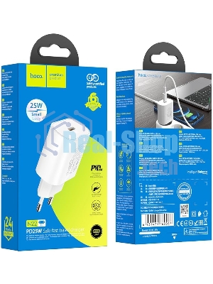 Сетевое зарядное устройство Hoco N22 25W (PD+QC+AFC) USB Type-C универсальное белый