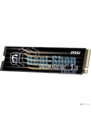 Накопитель SSD MSI SPATIUM M480 PRO, 1000Gb, M.2 2280, PCIe 4.0 x4, NVMe, R/W 7400/6000