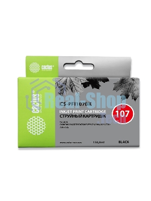 Картридж струйный Cactus CS-PFI107BK черный (130 мл) для Canon IP iPF670/iPF680/iPF685/iPF770/iPF780/iPF785
