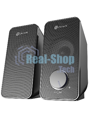Акустическая система Oklick OK-122 2.0 черный 4Вт