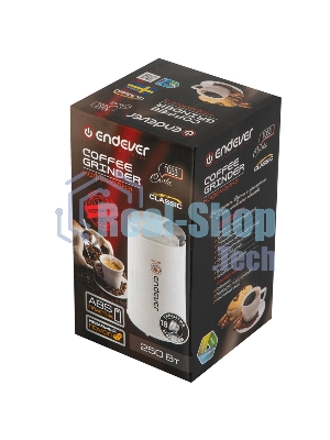 Кофемолка Endever Costa-1053, 250 Вт, 15000 об/мин, вес продукта для помола 100 гр, ABS-пластик, защита от перегрева двигателя