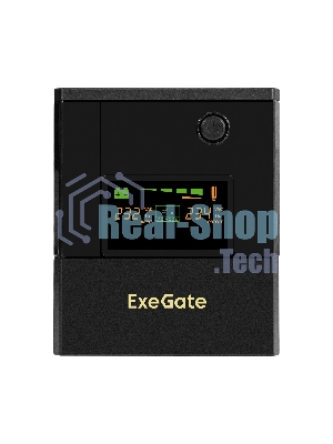 Источник бесперебойного питания ExeGate Smart LB-2000.LCD.AVR.4SH.USB (2000VA/1200W, цветной LCD, AVR, 4*Schuko, USB, батарея 12V 9Ah - 2 шт., металлический корпус, Black)