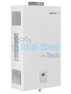 Водонагреватель газовый OASIS Home MW-12 белый, проточный, 12 л/мин, 24 кВт