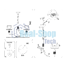 Люстра Ambrella light LH71214/5 CGD золото E14/5 max 40W D620*740