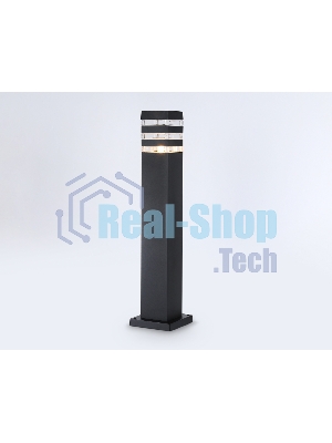 Светильник Ambrella light ST2582 BK/CL черный/прозрачный IP54 E27 max 40W 90*90*630