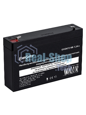Батарея для ИБП ExeGate EP234536RUS GP 672/EXG672 (6V 7.2Ah) клеммы F1