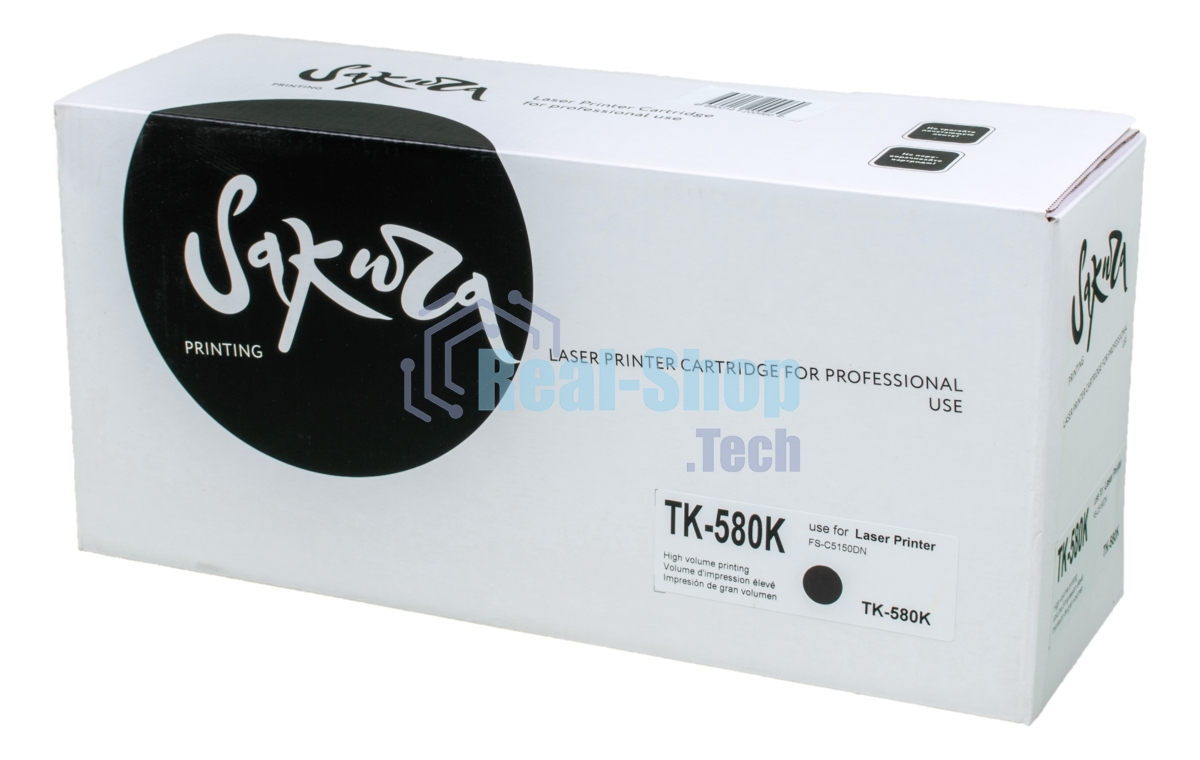 Картридж Sakura TK580K для Kyocera Mita FS-5150DN/5250D, черный, 3500 к.