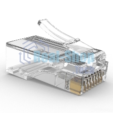 Коннектор RJ-45 (8P8C) LC-PTU-01/10 вилка универсальная. cat.5e. со сквозным отверстием(10 шт.)