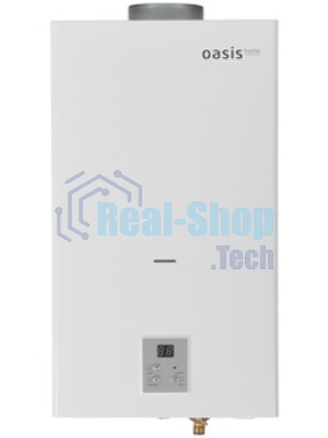 Водонагреватель газовый OASIS Home MW-12 белый, проточный, 12 л/мин, 24 кВт