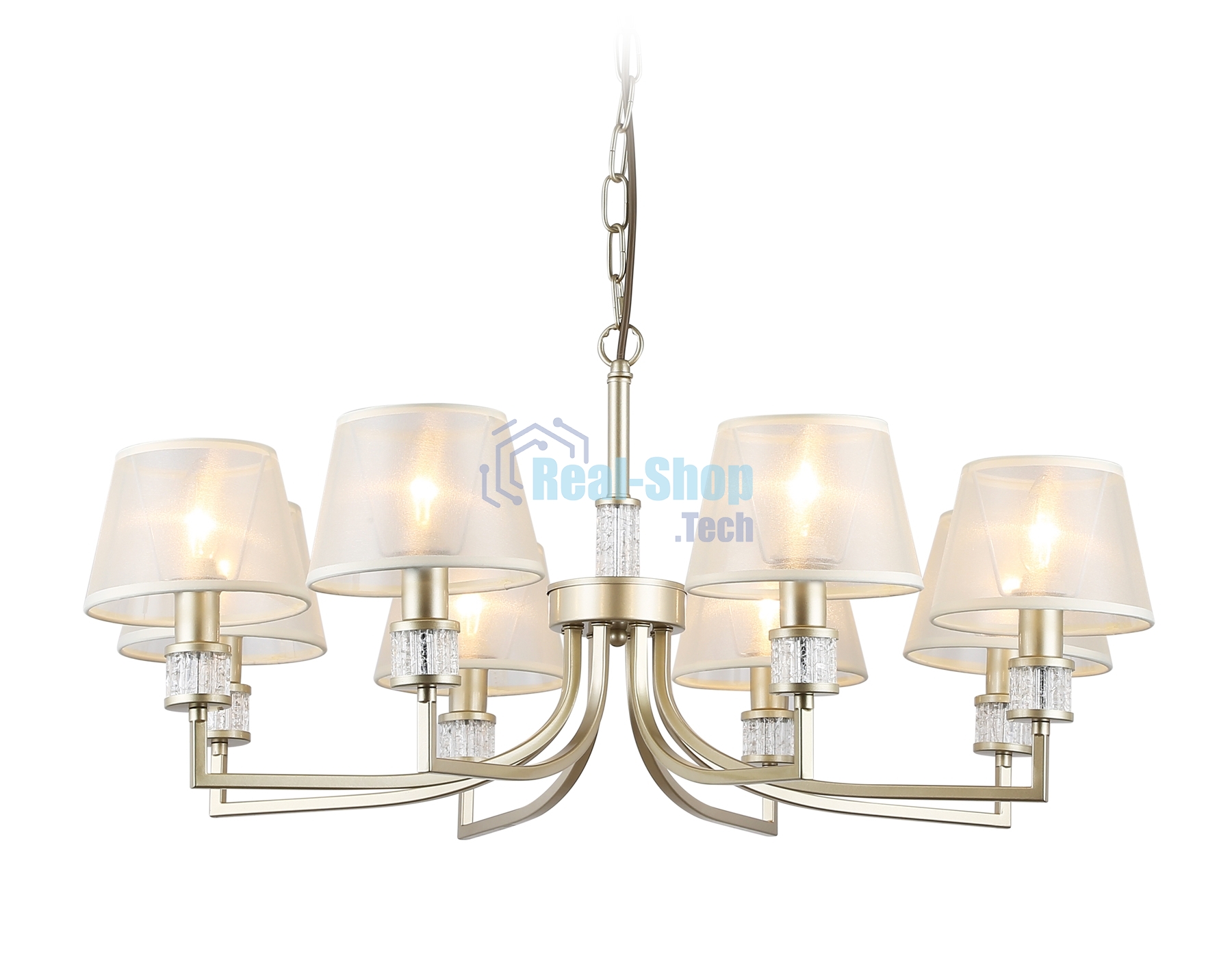 Люстра Ambrella light LH71217/8 CGD золото E14/8 max 40W D790*750