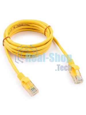 Патч-корд UTP Cablexpert cat.5e, 2м, литой, многожильный, желтый