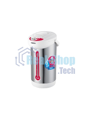 Термопот Centek CT-0080 белый, 3л, 600Вт, 3 способа подачи воды, корпус из нержавеющей стали