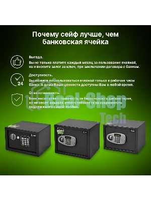 Сейф мебельный Cactus CS-SF-T25L 250x350x300мм электронный
