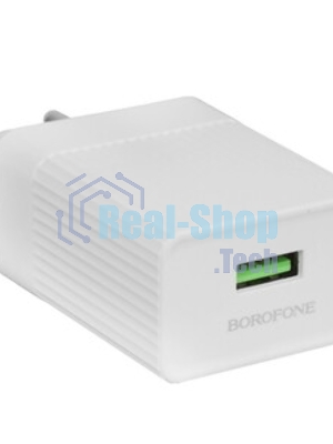 Сетевое зарядное устройство BOROFONE (6931474728296) BA47A Mighty 1USB QC3.0 белый