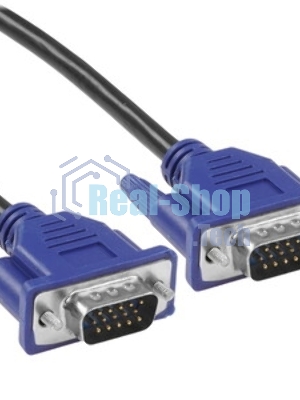 Кабель VGA Pro Cablexpert CC-PVGA-1.8M, 15M/15M, 1.8м, экран, феррит. кольца, пакет