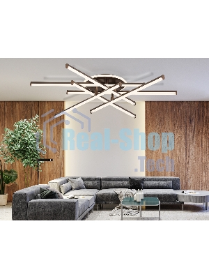 Потолочный светодиодный светильник Ambrella light FL6253 CF кофе 97W 3000K-6400K 805*760*170 (ПДУ ИК)